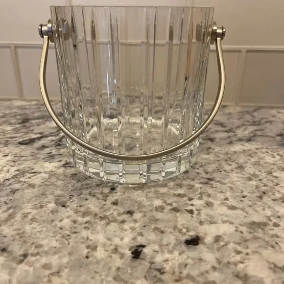Baccarat Harmonie Crystal Ice Bucket. Made in France. Hand Wash. 5”H Beautiful - Picture 14 of 14